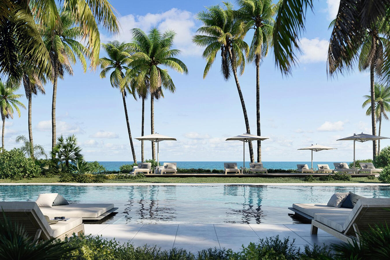 Cubierta de la piscina